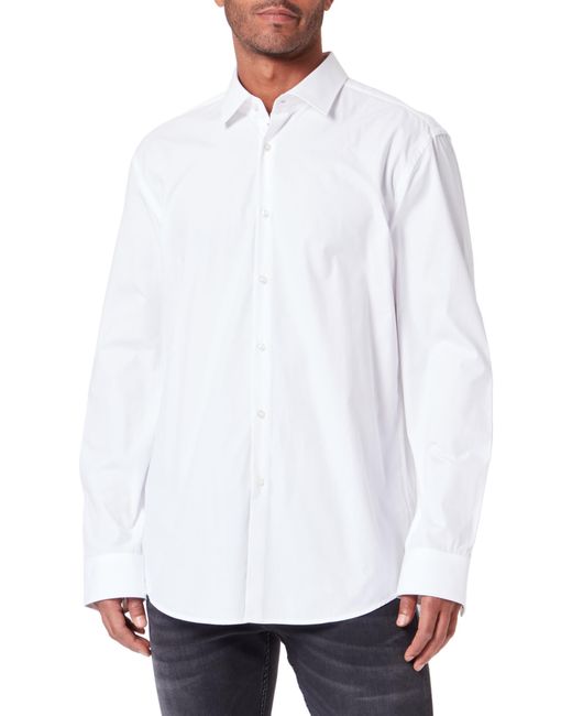 HUGO White Koey 10181991 09 Long Sleeve Shirt 42 for men