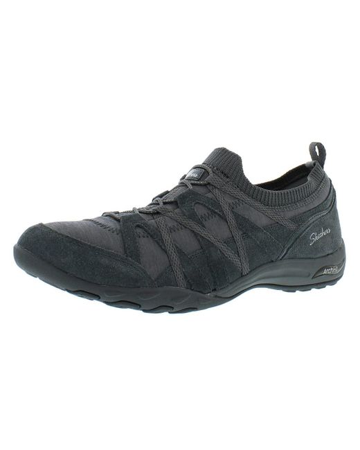 Skechers Black Arch Fit Comfy Slip-on Sneaker Charcoal 10 Medium Us