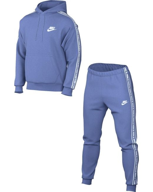 Nike FB7296-450 Club Fleece Tracksuit Polar/White Größe XL in Blue für Herren