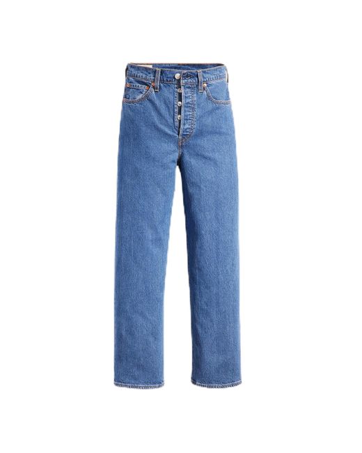 Levi's Blue Ribcage Straight Ankle MED Indigo-Worn IN
