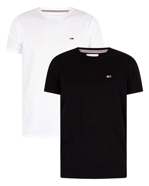 T-shirt Uomo iche Corte TJM Slim Slim Fit di Tommy Hilfiger in Black da Uomo