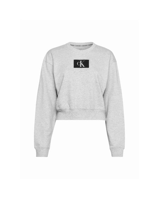 Calvin Klein Gray Long Sleeve Lounge Sweatshirt