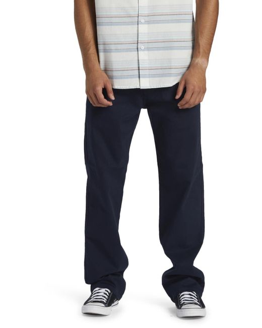 Quiksilver Blue Straight Fit Trousers For - Straight Fit Trousers - - 31 for men