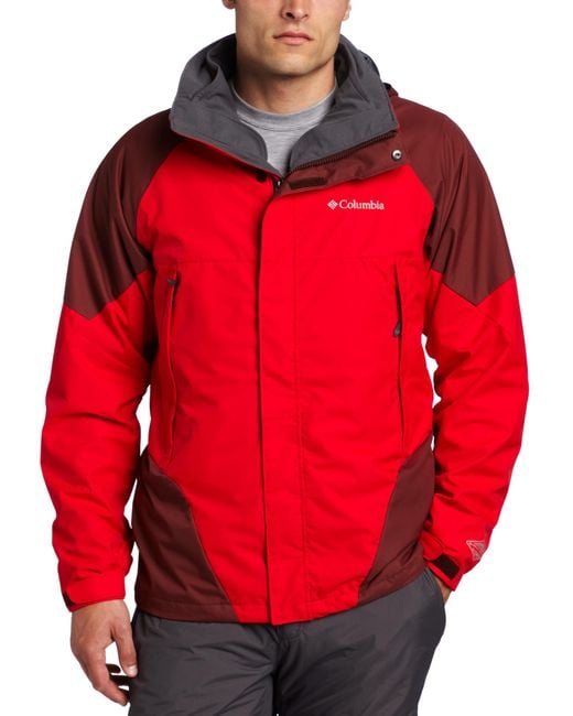 Columbia Red Erudite Ii Interchange Jacket for men
