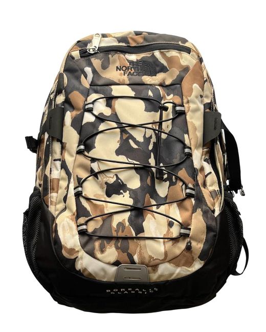 The North Face Borealis Classic Backpacks Khaki Stone Grounded Floral Print/tnf Black