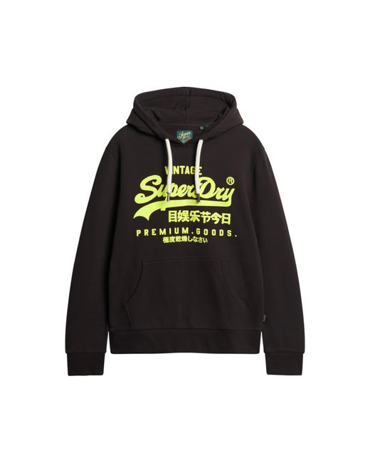 Superdry Neon Vl Hoodie Sweatshirt in Black für Herren