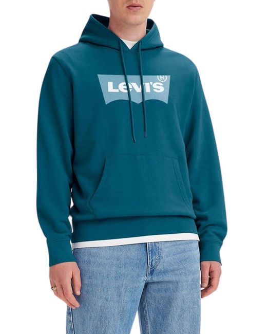 Levi's Blue Standard Graphic Sweatshirt Hoodie for men