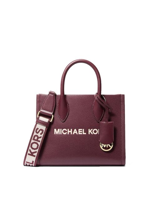 Michael Kors Purple Handbag For Mirella Leather Satchel