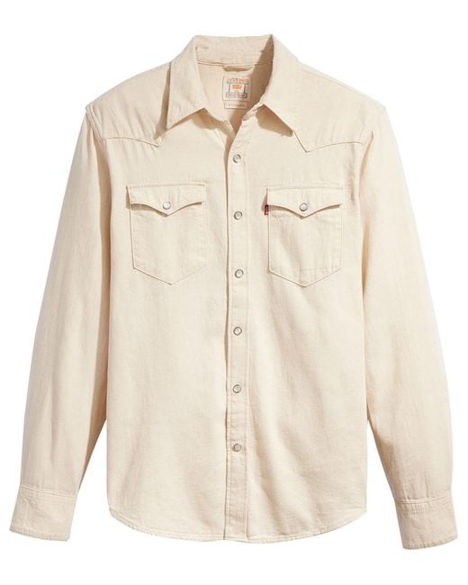 Levi's Barstow Western Standard Woven Shirts Voor in het Natural voor heren