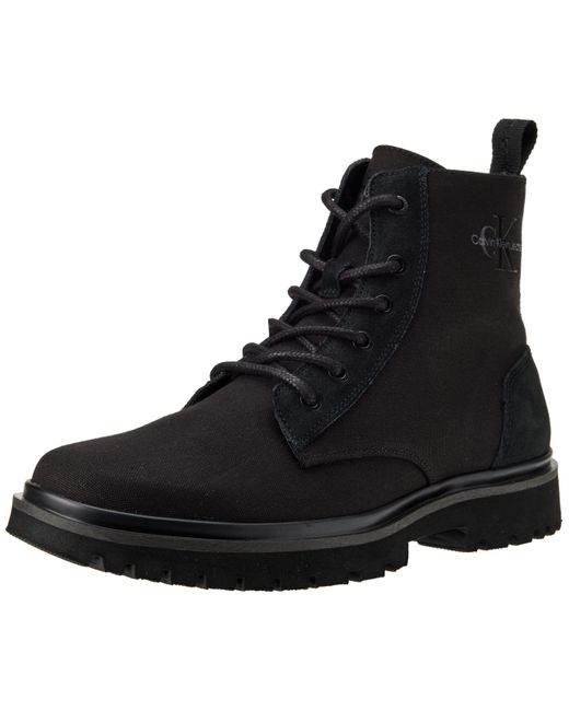 Jeans Eva Boot Mid Laceup Mix ML SAT YM0YM00965 di Calvin Klein in Black da Uomo