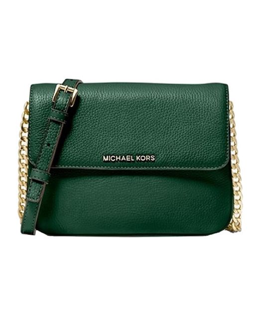 Michael Kors Green Michael Bedford Pebbled Leather Crossbody Bag One Size