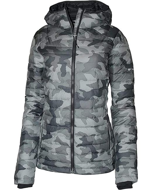 Columbia Black White Out Ll Omni Heat Hooded Jacket Puffer