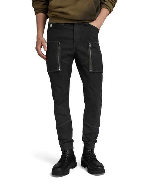G-Star RAW Zip Pocket 3d Skinny Cargo Broek in het Black voor heren