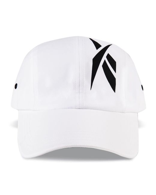 Reebok 's [ree] Cycled Vector Logo Tech-style Dad Cap-low Profile Front Panel With Breathable Design-white