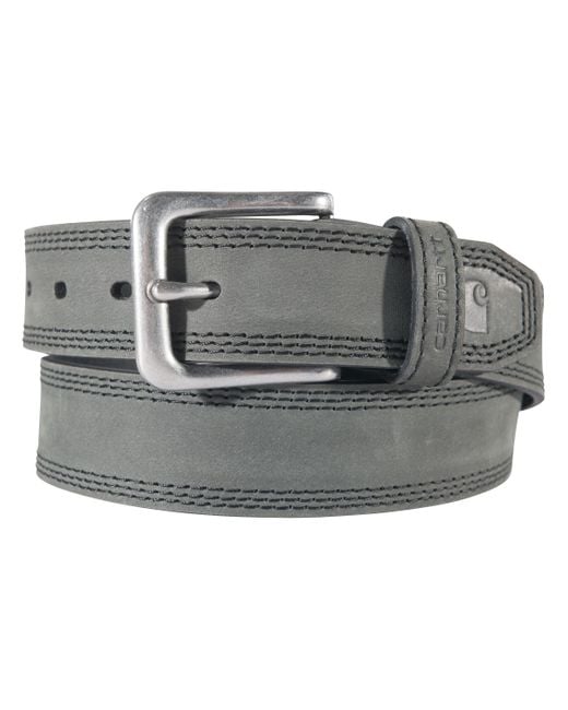 Carhartt Gray Casual Leather Triple Stitch Belts for men
