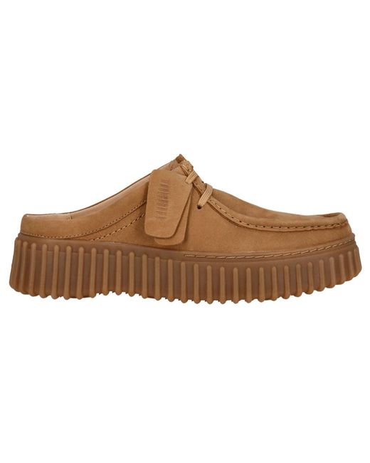 Clarks Brown S Torhill Mule Nubuck Light Tan Shoes 6 Uk