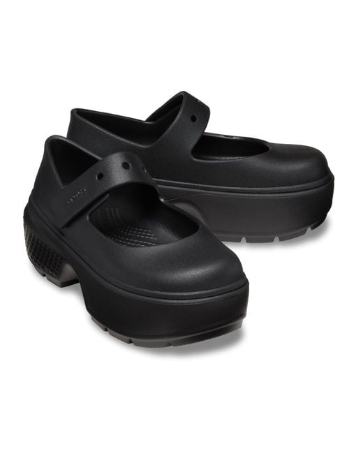 Crocs™ Stomp Mary Janes (/) Slippers in Black | Lyst