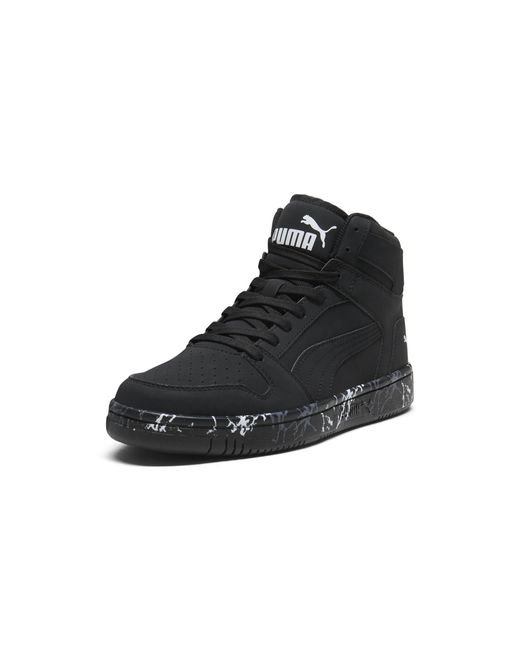 PUMA Black Rebound Layup Sneakers Lace Up Casual Shoes 10 D for men