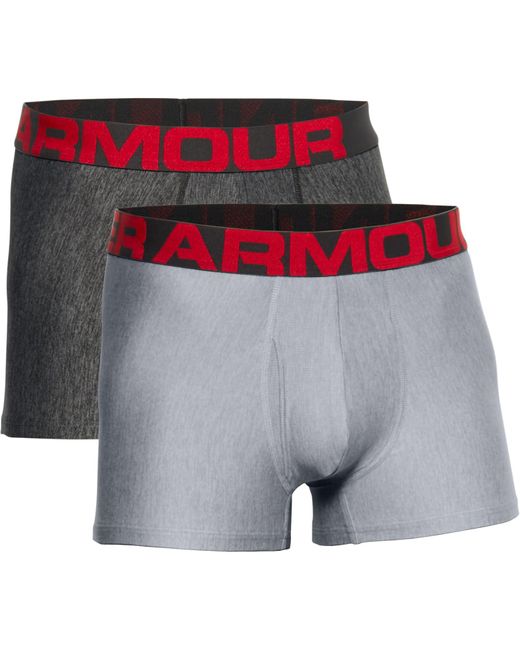 Under Armour Gray S Tech 3inch 2 Pack Boxers Mod Grey Light Xs for men