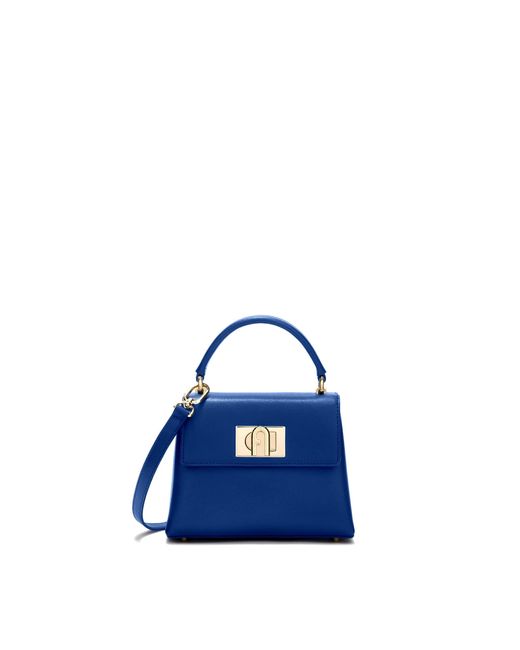 Furla Blue 1927 Henkeltasche Mini Strukturiertes Leder Damen