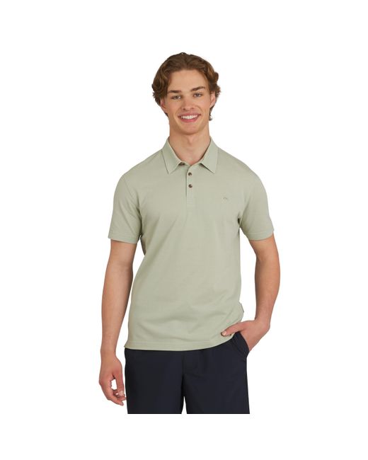 Quiksilver Green Premium Soft Short Sleeve Oxford Polo Shirt for men