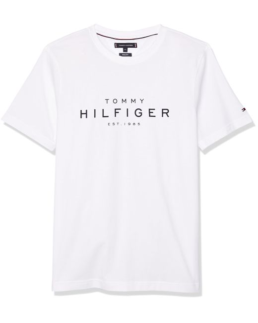Tommy Hilfiger Big Rwb Hilfiger Tee Mw0mw37448 S/s T-shirt in het White voor heren