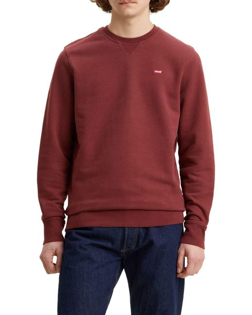 Levi's New Original Crew Sweatshirt Port in Red für Herren