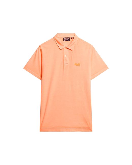 Polo T-Shirt Essential Logo Neon s Superdry pour homme en coloris Orange