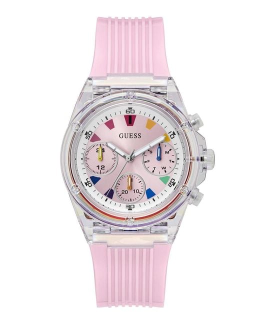 Guess Pink Athena Gw0438l7 Watch Multifunction