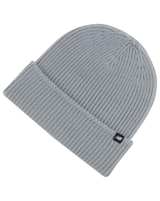 New Balance Gray , , Oversized Watchman's Beanie, Fall And Winter Accessory, One Size Fits Most, Silver Mink