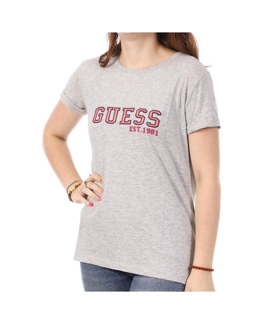 T-Shirt Gris College Gris XL Guess en coloris Gray