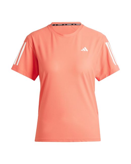 Adidas Own The Run T-shirt in het Red
