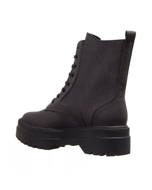 Tommy Hilfiger Black Ankle Boots Feminine Essential Canvas