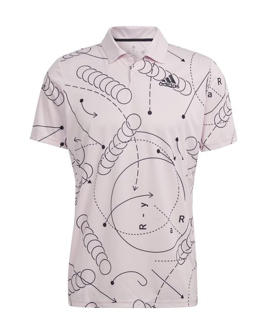 Adidas White Club Graph Polo Shirt for men
