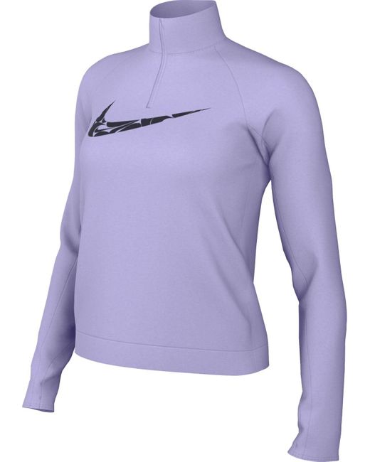 Damen Swsh Hbr Dri-fit Hz Mid Sudadera Nike de color Purple