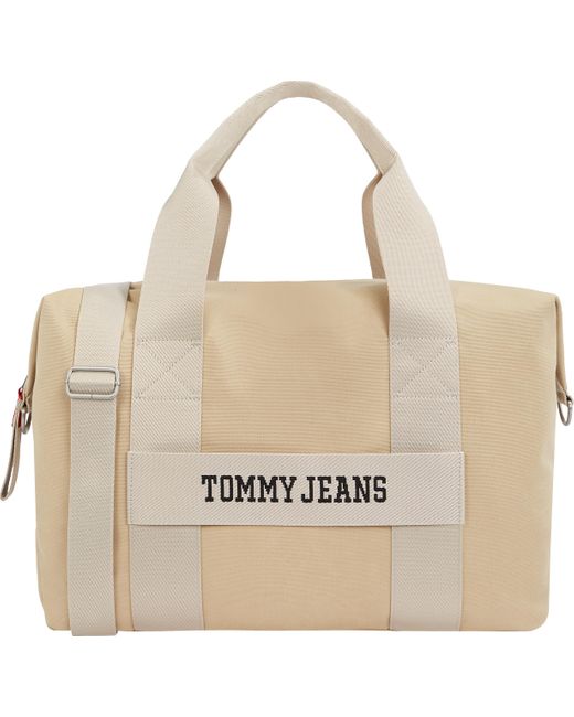 Tommy Hilfiger Retro Cool Duffle Bag With Luggage Strap in Natural