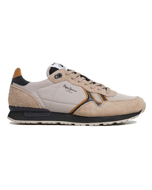 Pepe Jeans Gray Brit Fun M Flat Sneakers Men for men