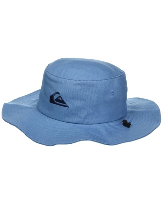 Quiksilver Blue Bushmaster Sun Protection Floppy Visor Bucket Hat for men