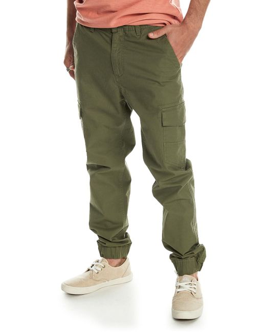 Quiksilver Green Cargo Trousers For for men