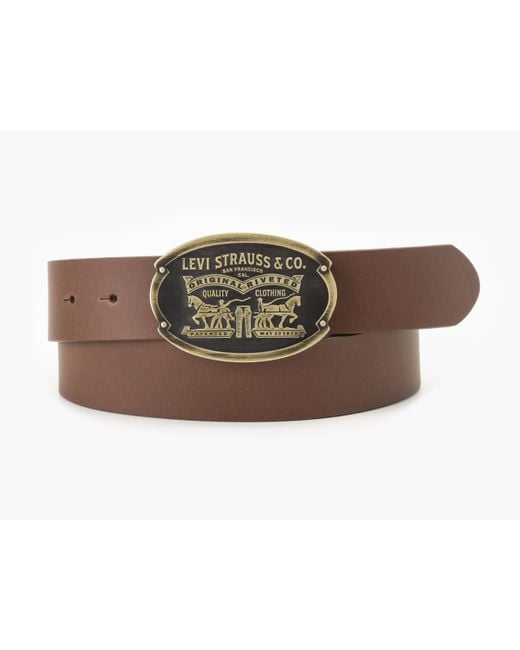Levi's Brown Billy Plaque Belt