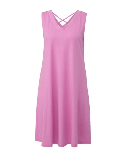 S.oliver Pink Fließendes Kleid mit gekreuztem Riemen-Detail am Rücken rosa 38