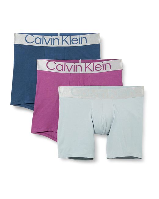 Calvin Klein Bokserki 3 Szt Krótkie Bokserki Mężczyźni,ametyst in het Blue voor heren
