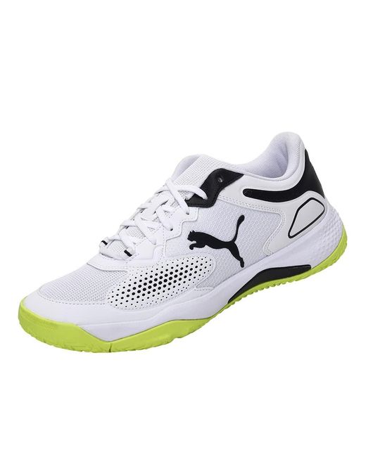 PUMA Hallenschuhe Solarcourt RCT 106948 White-Yellow Alert 42