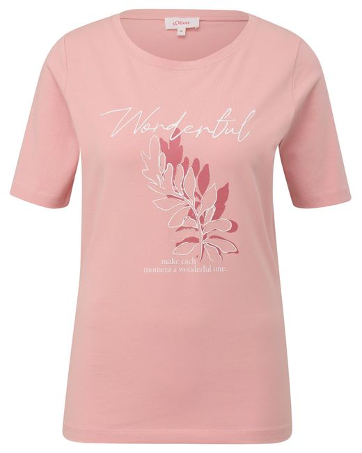 S.oliver Pink 2144441 T-Shirt mit Frontprint