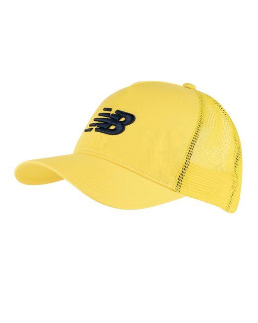 New Balance Yellow , , Sports Essential Trucker Hat, Fashion Trucker Mesh Back Cap For Adults, One Size Fits Most, Lemon Zest