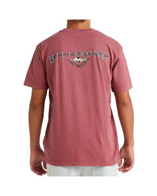 Billabong Crossboards T-Shirt mit Rundhalsausschnitt in Red für Herren