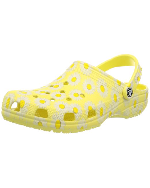 Crocs™ And Classic Graphic Clog in Yellow Daisy (Black) - Save 37% | Lyst