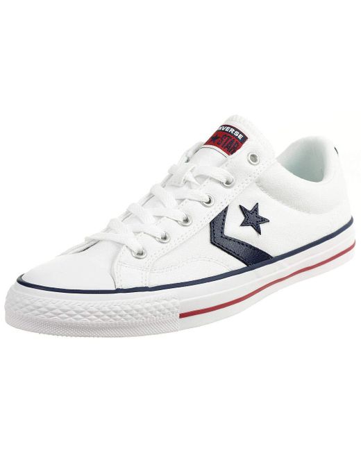 converse player ox white