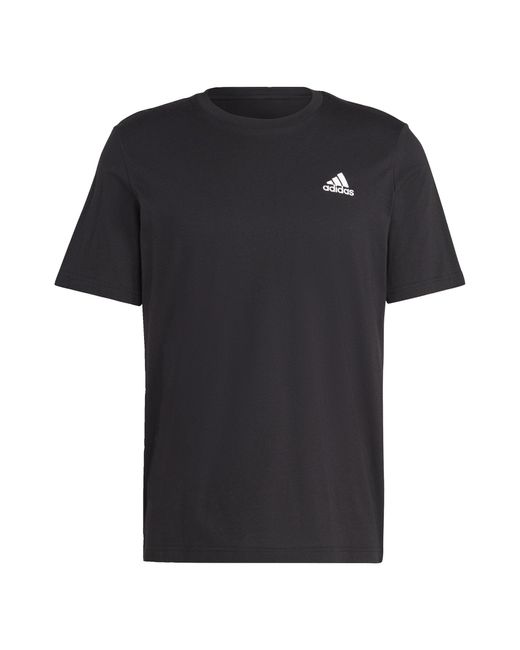 Adidas Essentials Embroidered Small Logo T-shirts in het Black voor heren