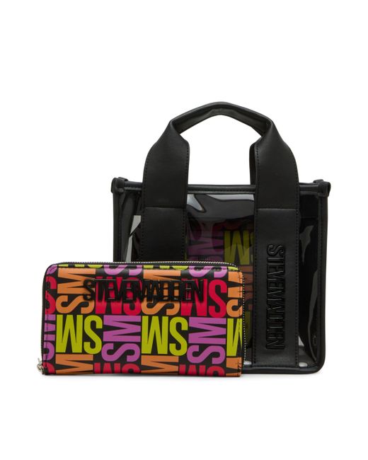 Steve Madden Black Bwebber Clear Satchel